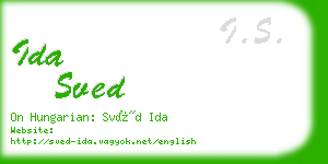 ida sved business card